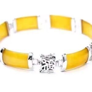 Elegant Yellow and Silver Bracelet